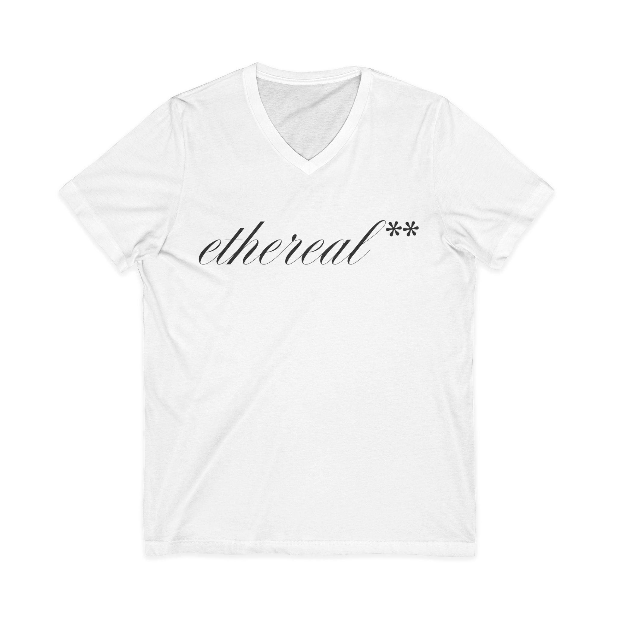 ethereal** calligraphic v-neck tee (BASIC)