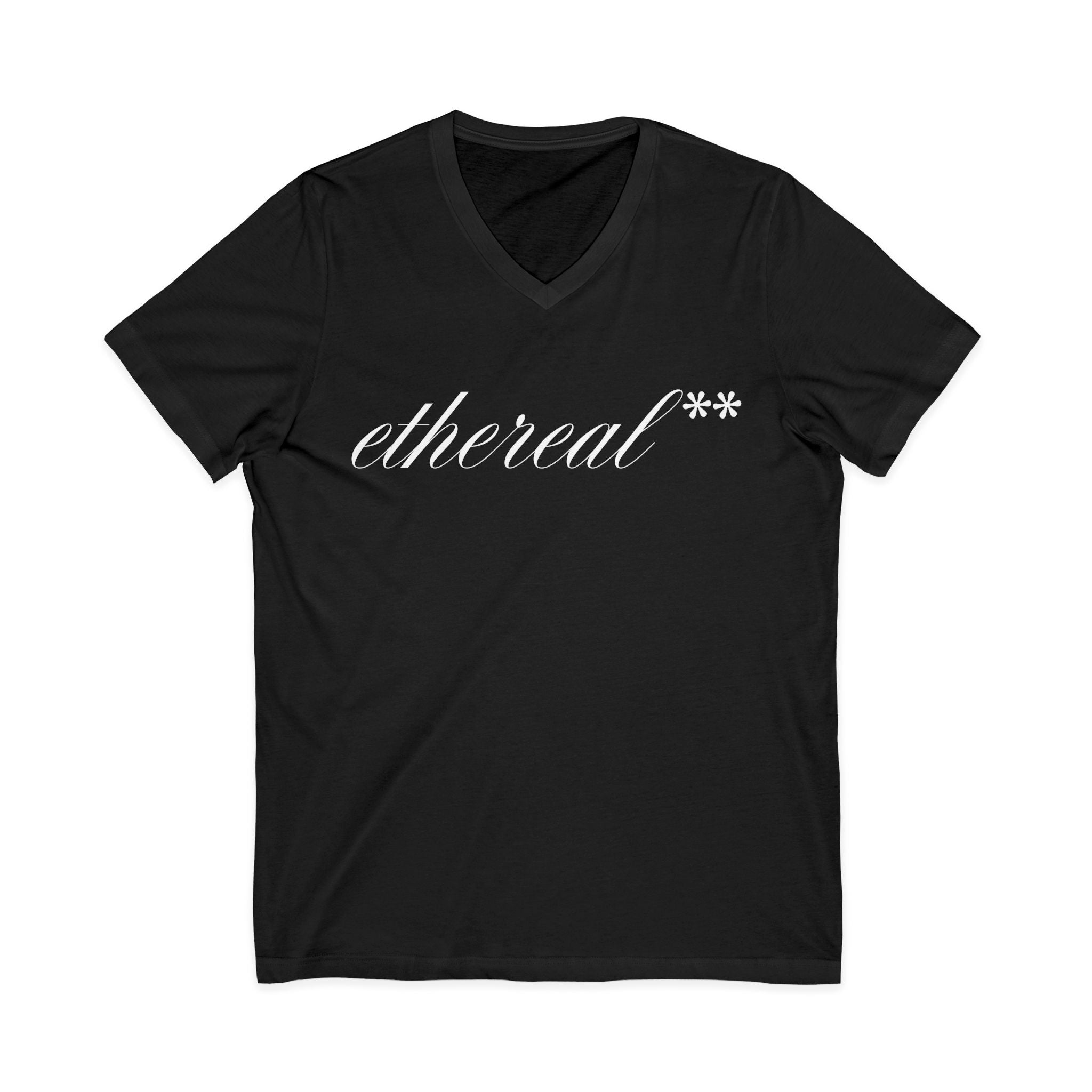 ethereal** calligraphic v-neck tee (BASIC)