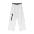 ethereal** white contrast waist sweats (EXCLUSIVE)