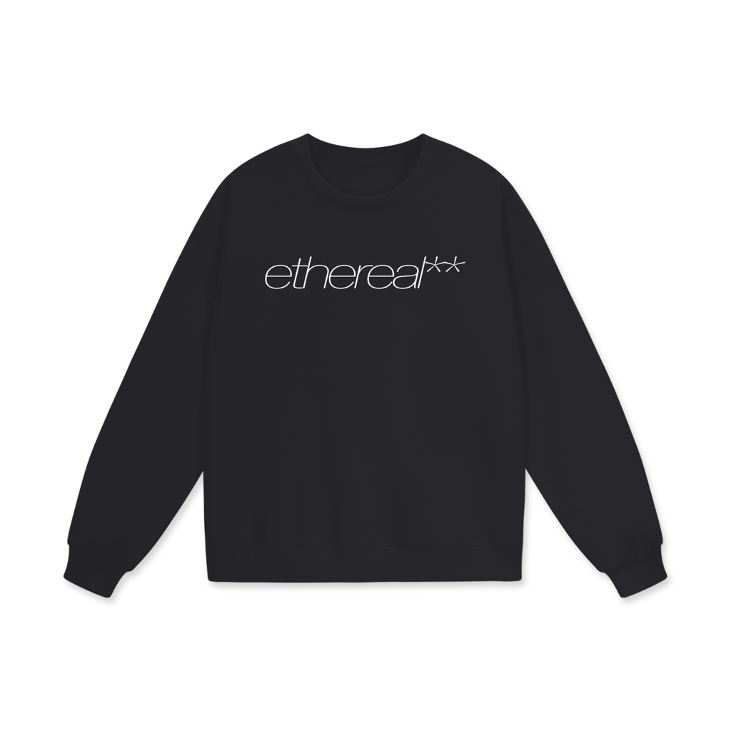 ethereal** black drop shoulder sweatshirt (EXCLUSIVE)