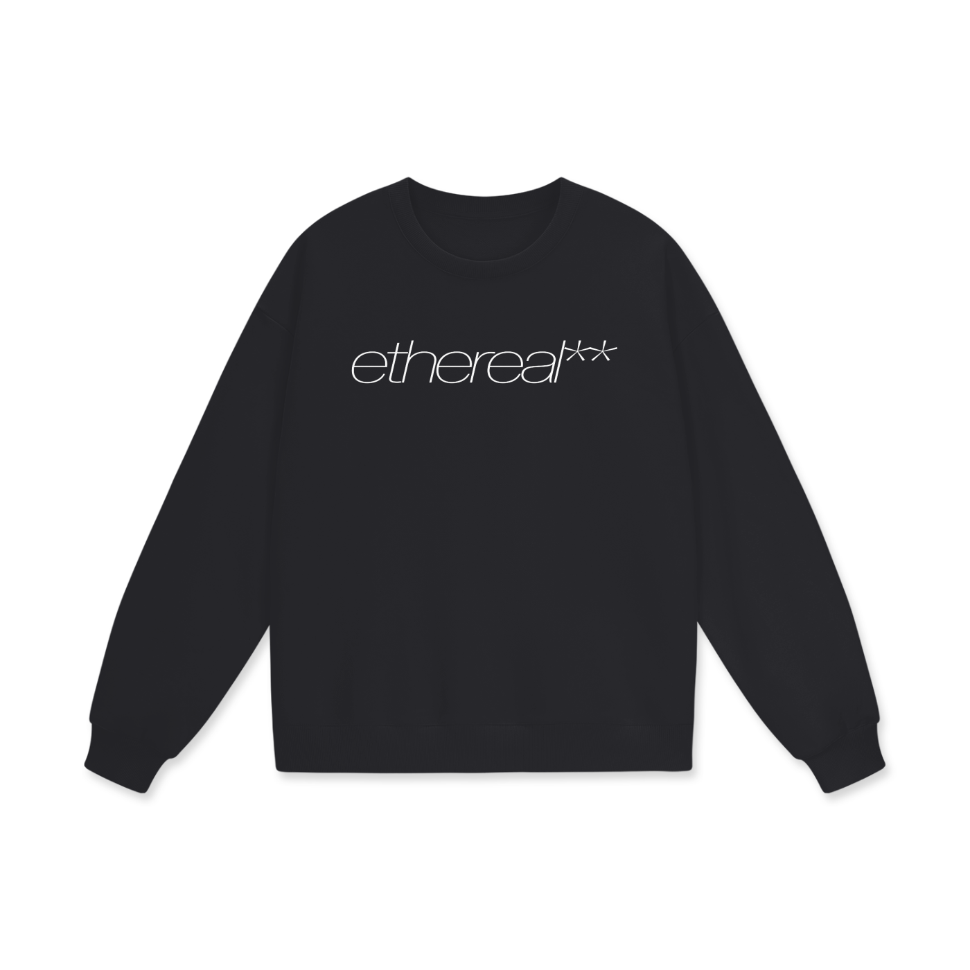 ethereal** black drop shoulder sweatshirt (EXCLUSIVE)