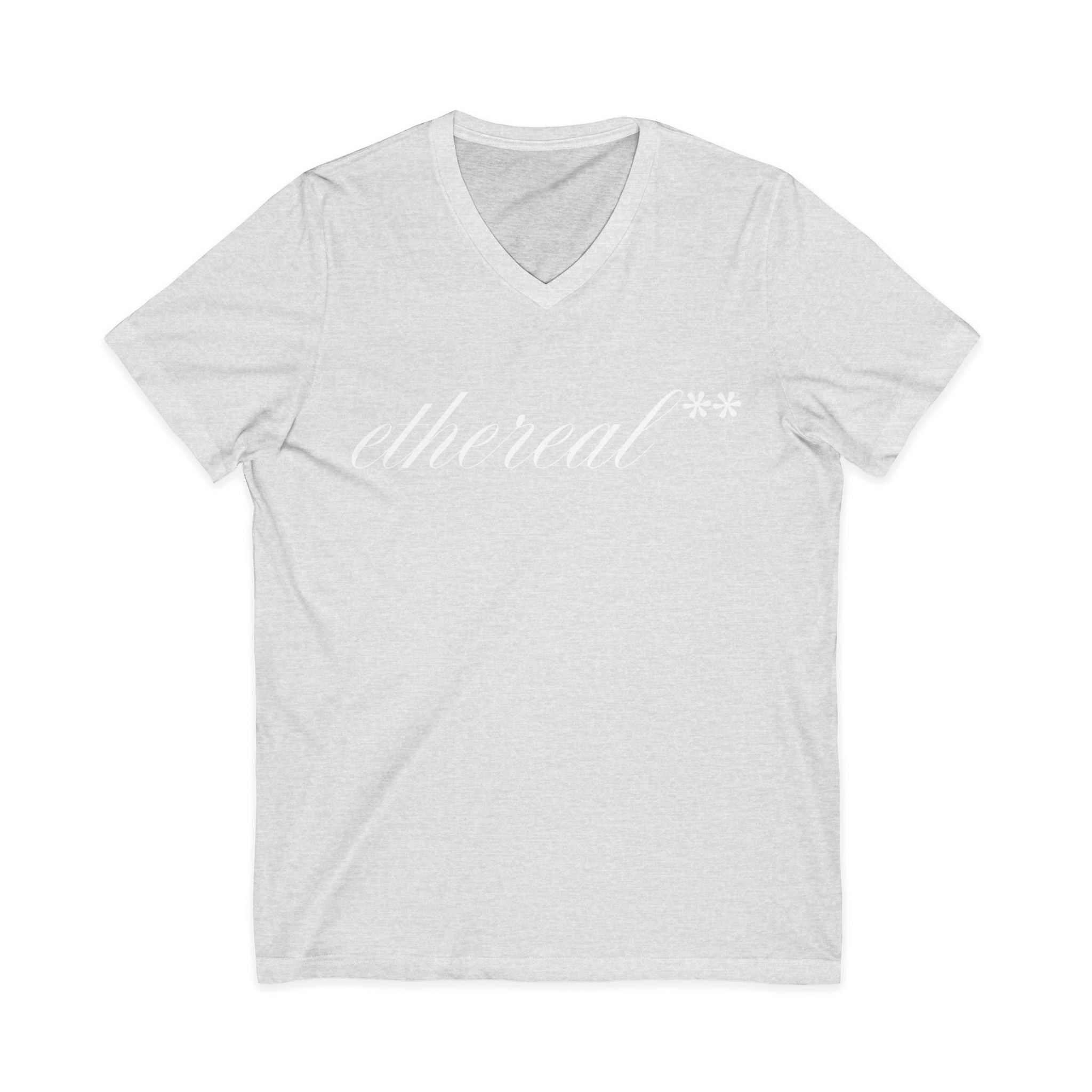 ethereal** calligraphic v-neck tee (BASIC)