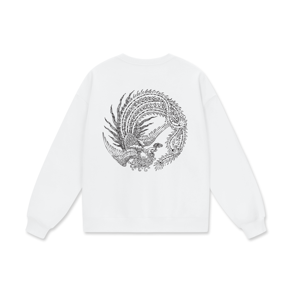 ethereal** white drop shoulder sweatshirt (EXCLUSIVE)