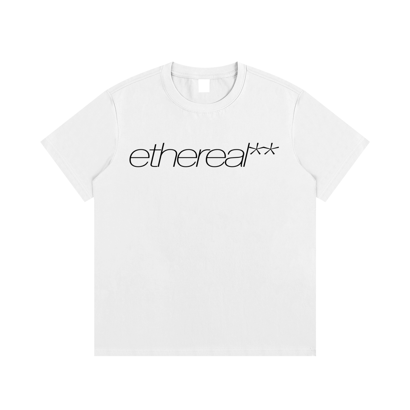 ethereal** white peacock tee (BASIC)