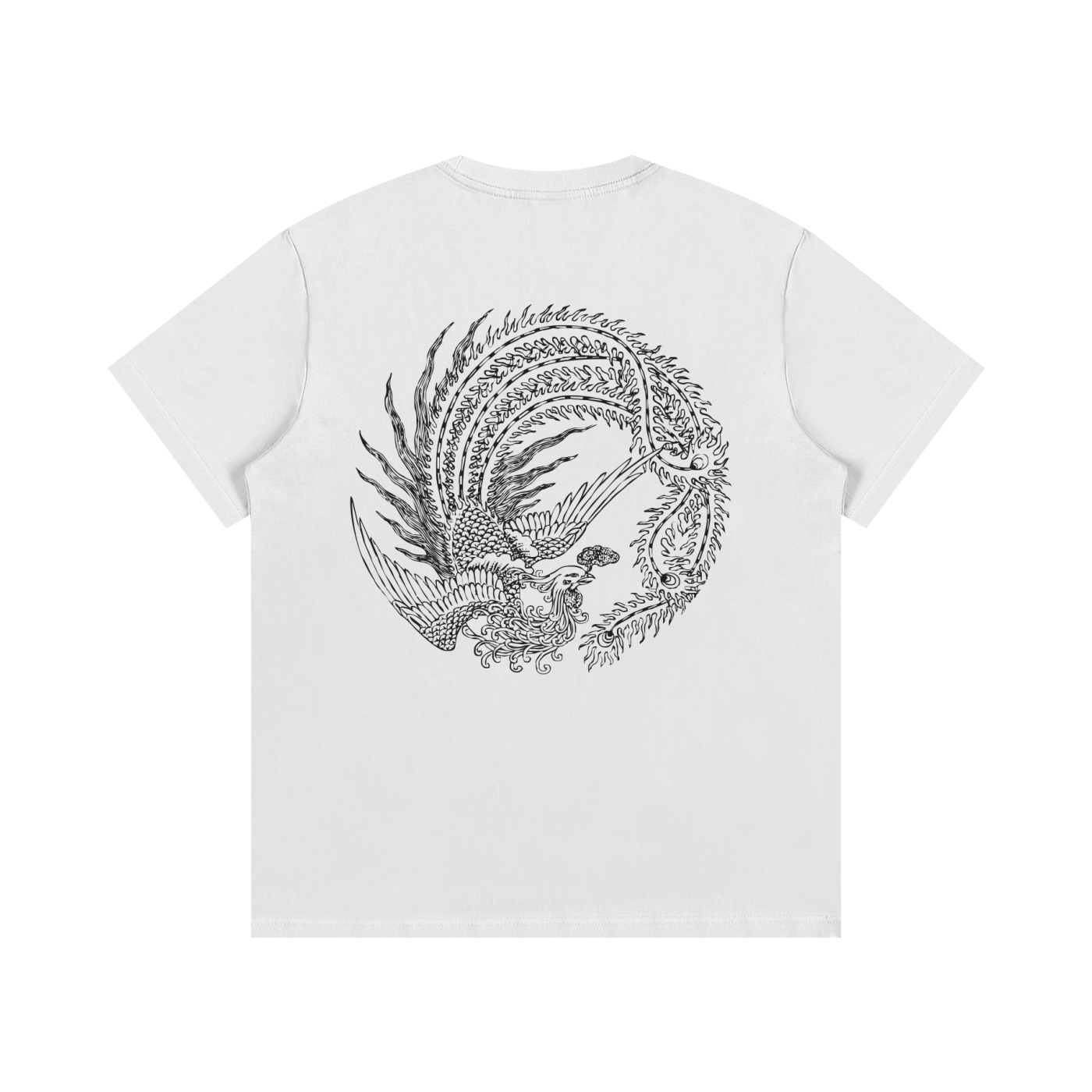 ethereal** white peacock tee (BASIC)