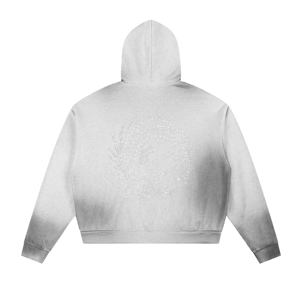 ethereal** frayed zip hoodie (EXCLUSIVE)