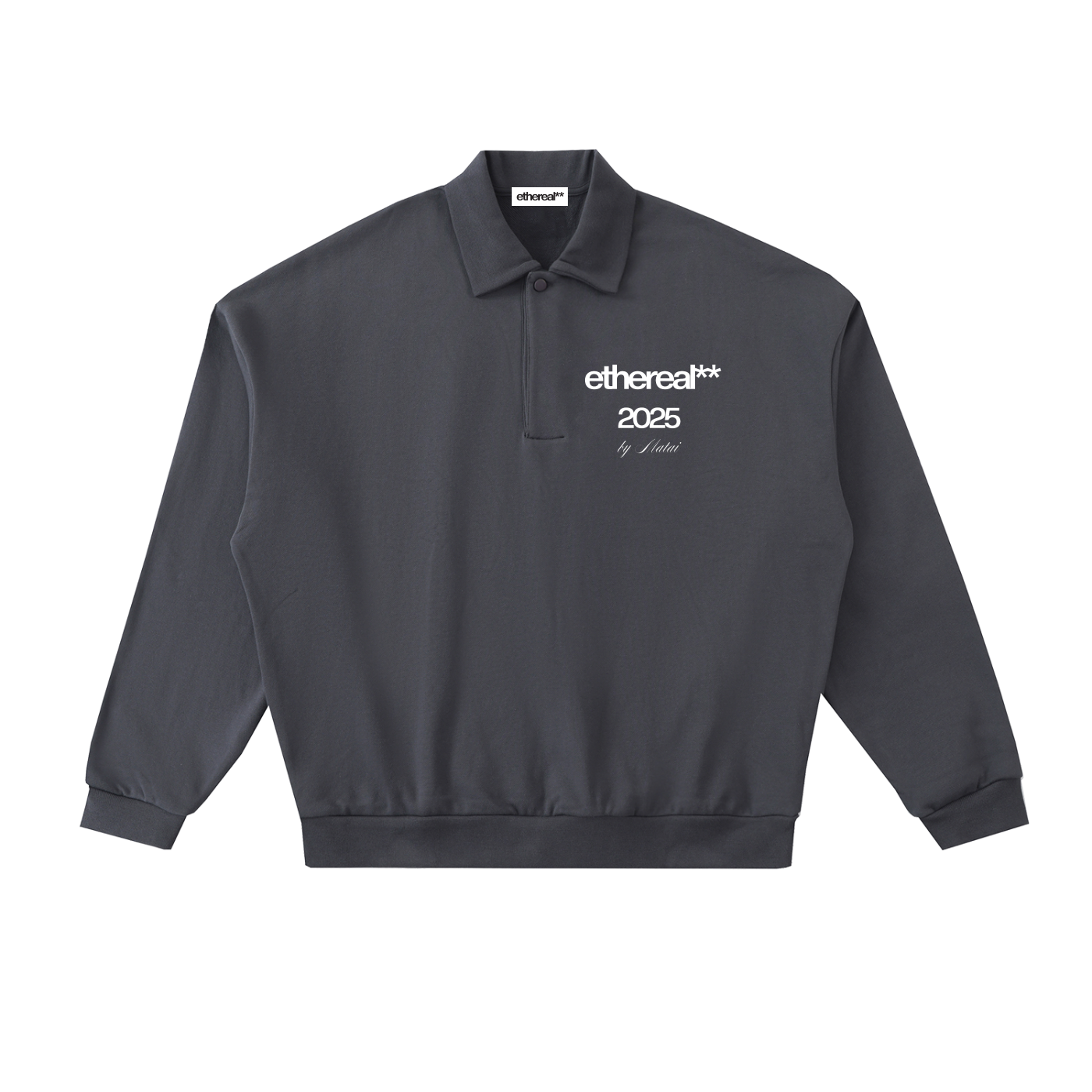 ethereal** Heavyweight Fleece Polo Sweatshirt (EXCLUSIVE)