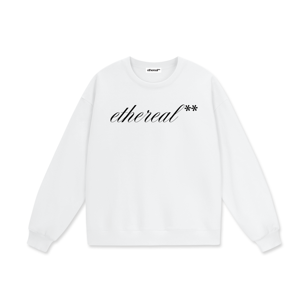 ethereal** white drop shoulder sweatshirt (EXCLUSIVE)