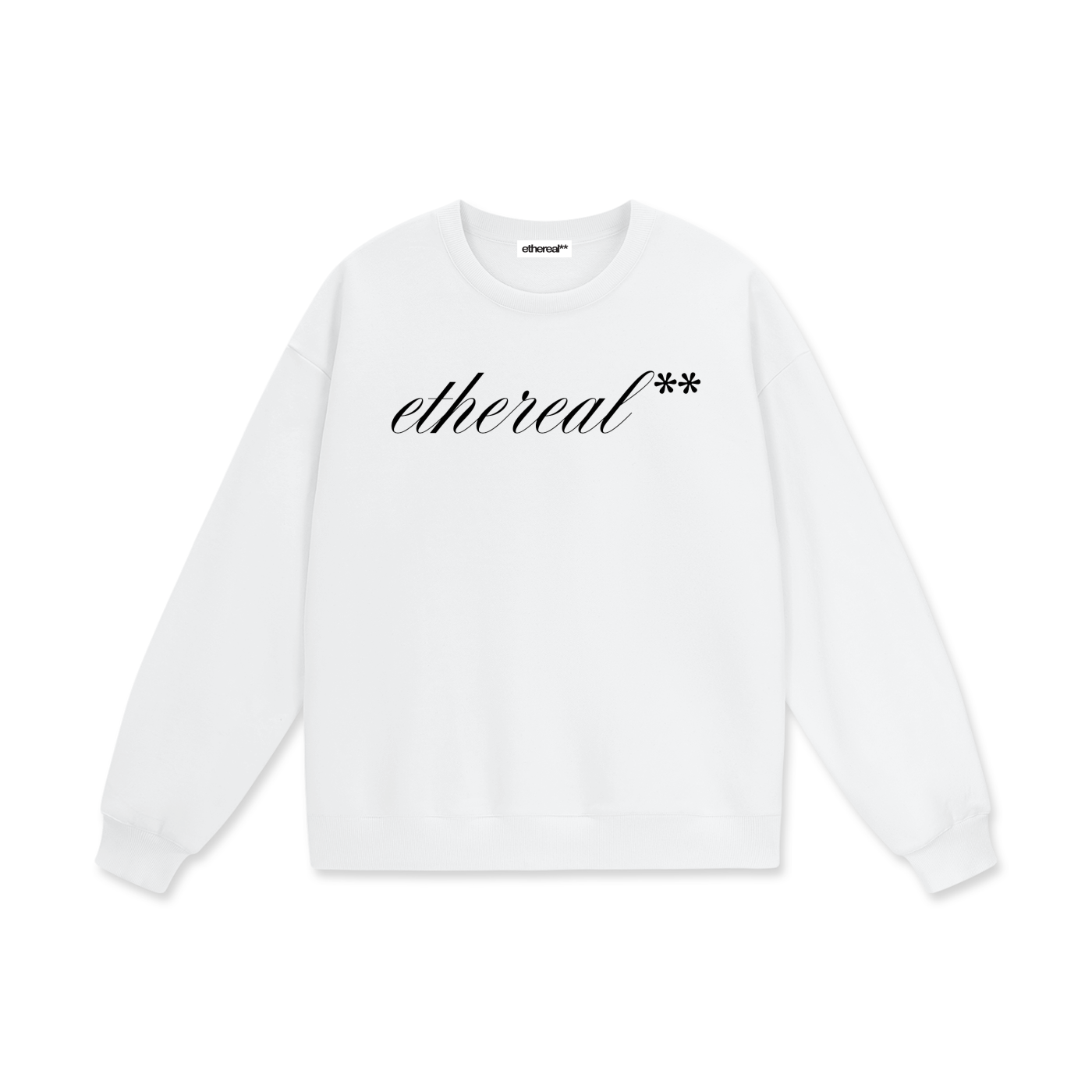 ethereal** white drop shoulder sweatshirt (EXCLUSIVE)